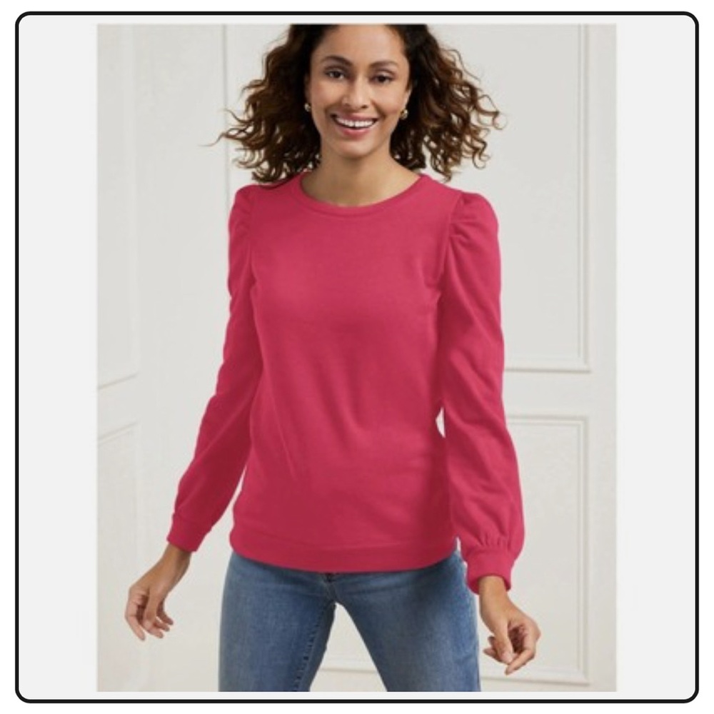 Talbots Large Vibrant Blue Long Sleeve Top